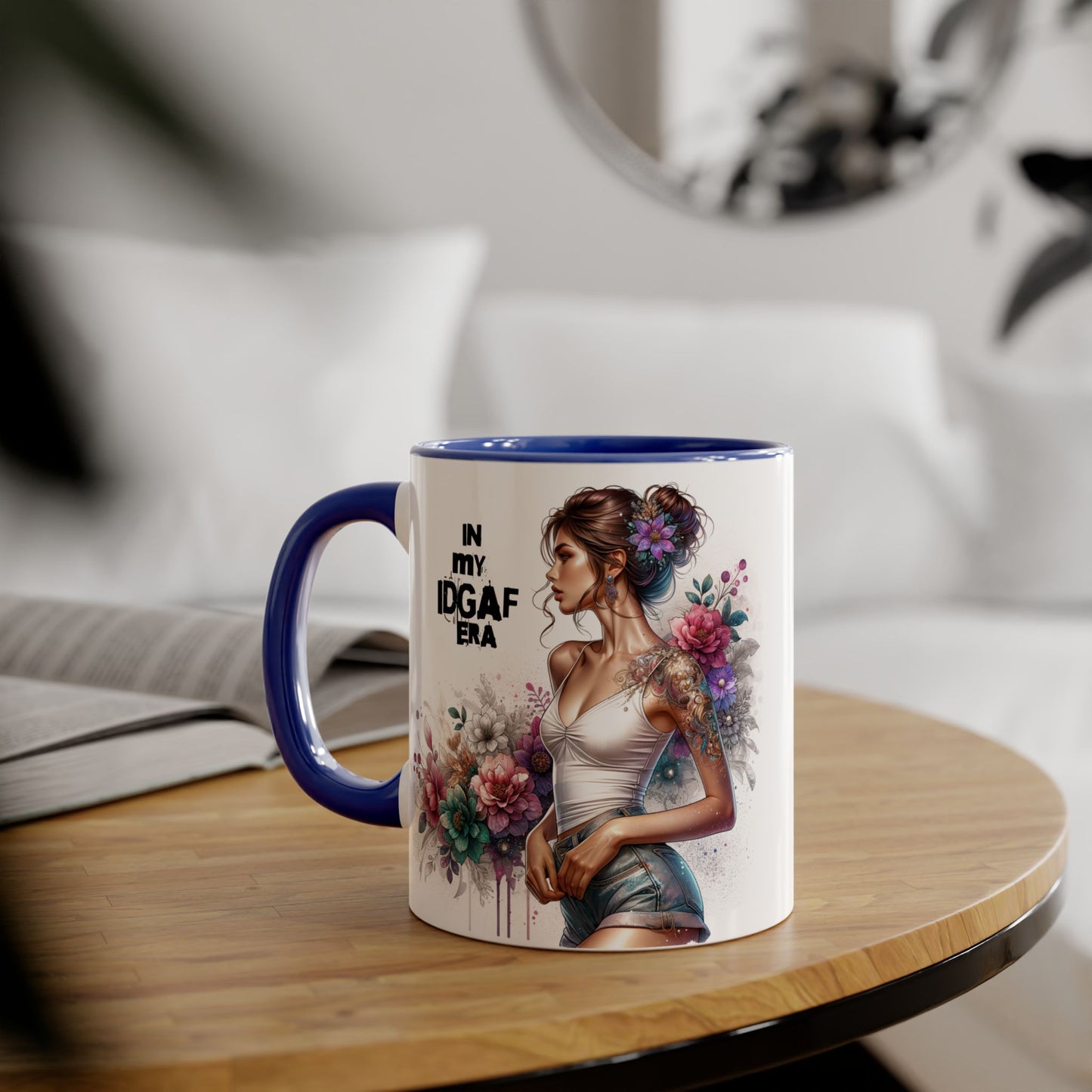 In My IDGAF Era Accent Mug - Black Ceramic Tea/Coffee Cup, Personalized Gift for Her, Quirky Home Decor, Unique Birthday Present, [...]
