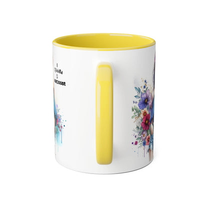Stylish Floral Accent Mug, Trendy Coffee Cup, Gift for Her, Birthday Mug, Inspirational Drinkware