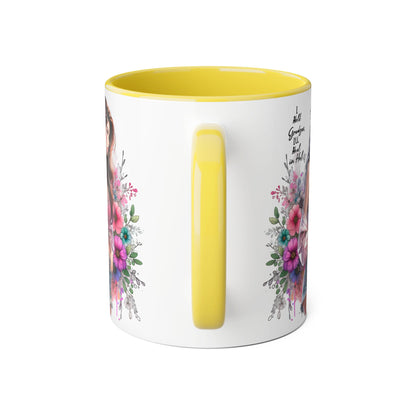 I Hold Grudges, I'll Heal in Hell  Humoristic Floral Accent Mug