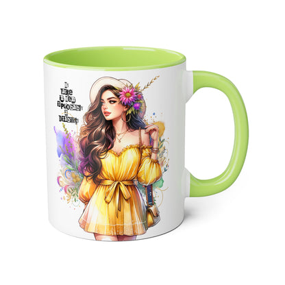 Funny Accent Mug - My Taste in Men is Probably a Disability Humor 11oz Cup