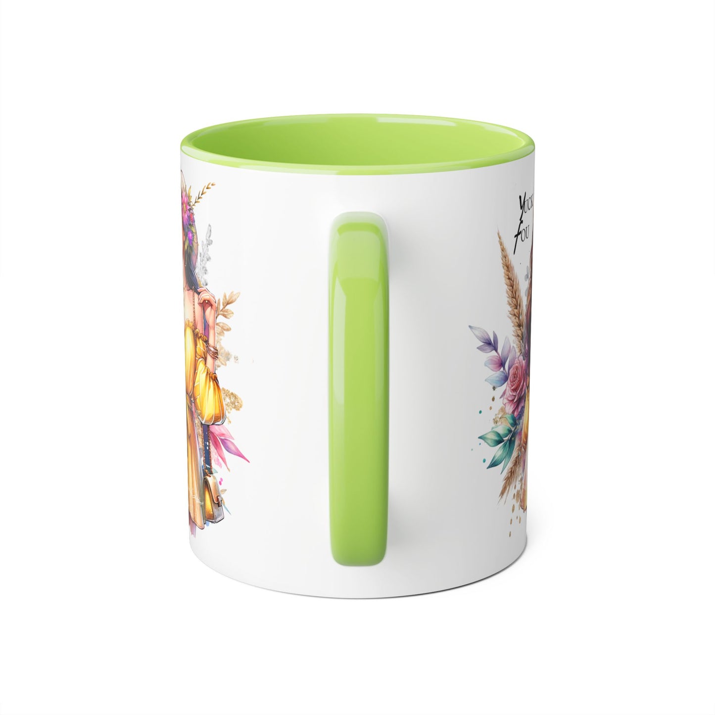 Yuck Fou Chic Floral Accent Mug, Black-Handled Coffee Cup, Gift for Her, Boho Kitchen Decor, Unique Birthday Present, Fun Art Mug, [...]