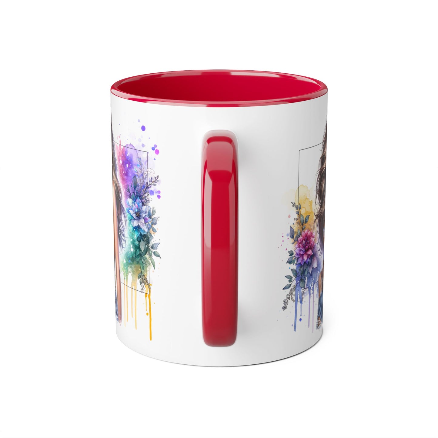 Thank U, Next Vibrant Floral Accent Mug | Unique Coffee Cup, Gift for Her, Artful Drinkware, Boho Style, Colorful Tea Mug, Inspirational Design