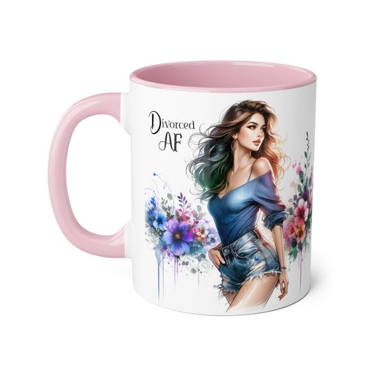 Divorced AF Mug, Stylish Coffee Cup for Newly Single, Empowerment Gift for Her, Celebration of Freedom, Unique Present for Divorcee