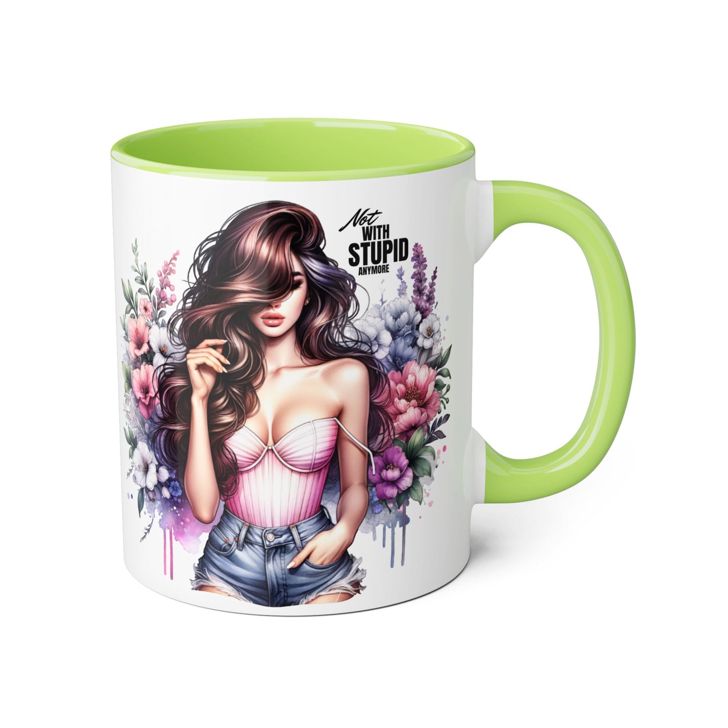 Mug - Not With Stupid Anymore Humoristic 11oz Accent Mug
