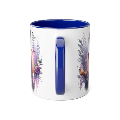 I Was Married Before But I'm Better Now Humoristic Elegant Art Mug, Inspirational Coffee Cup, Stylish Beverage Holder, Gift for Her, Floral Decor