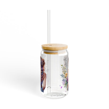 I Don't Make Mistakes, I Date Them Stylish Sipper Glass with Floral Design - 16oz, Botanical Drinkware for Home, Unique Gifts for Her, Summer Party Essentials, [...]