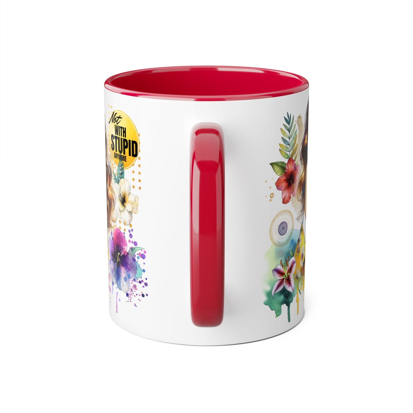 Not With Stupid Anymore Humoristic 11oz Accent Mug