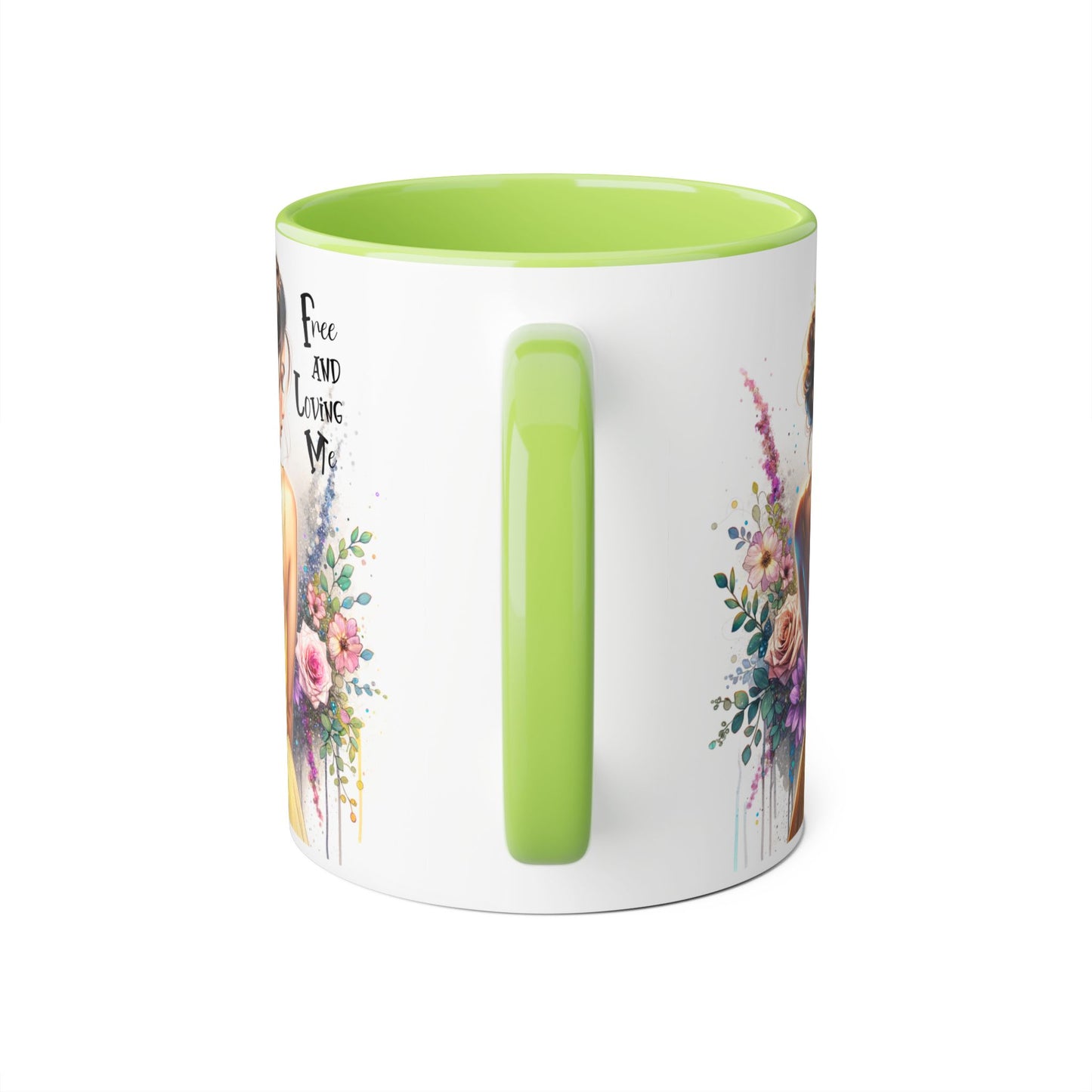 Floral Coffee Mug - Free and Loving Me, Artistic Gift for Her, Boho Style Coffee Cup, Inspirational Home Décor, Perfect for Birthdays, [...]