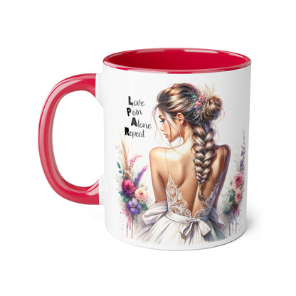 Elegant Artistry Accent Mug - Perfect for Tea Lovers, Gift for Her, Decorative Coffee Cup, Bridal Shower, Motivational Drinkware