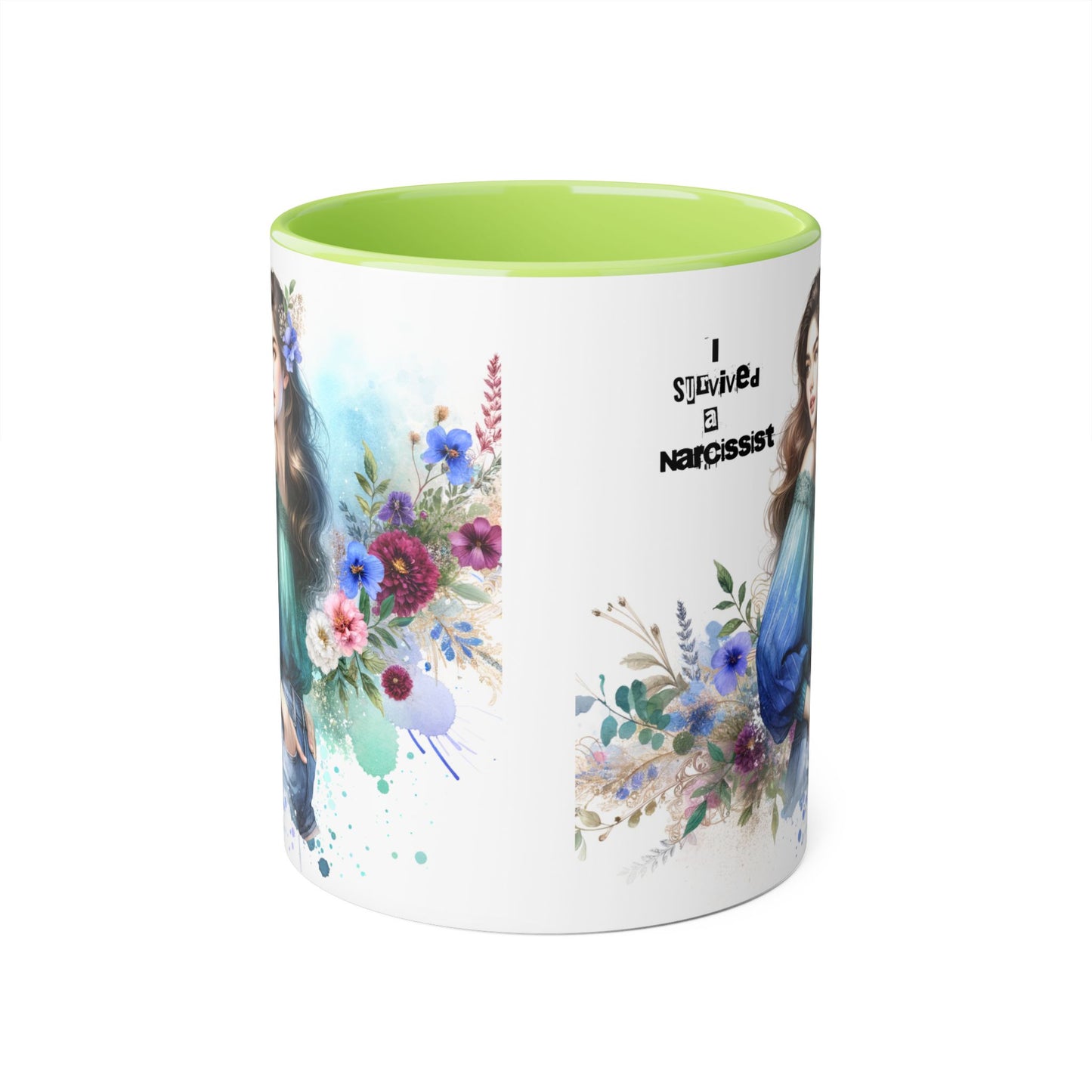 Survivor Accent Mug, Inspirational Gift Mug, Unique Art Coffee Cup, Self-Care Mug for Her, Perfect for Friendship, Recovery Gift