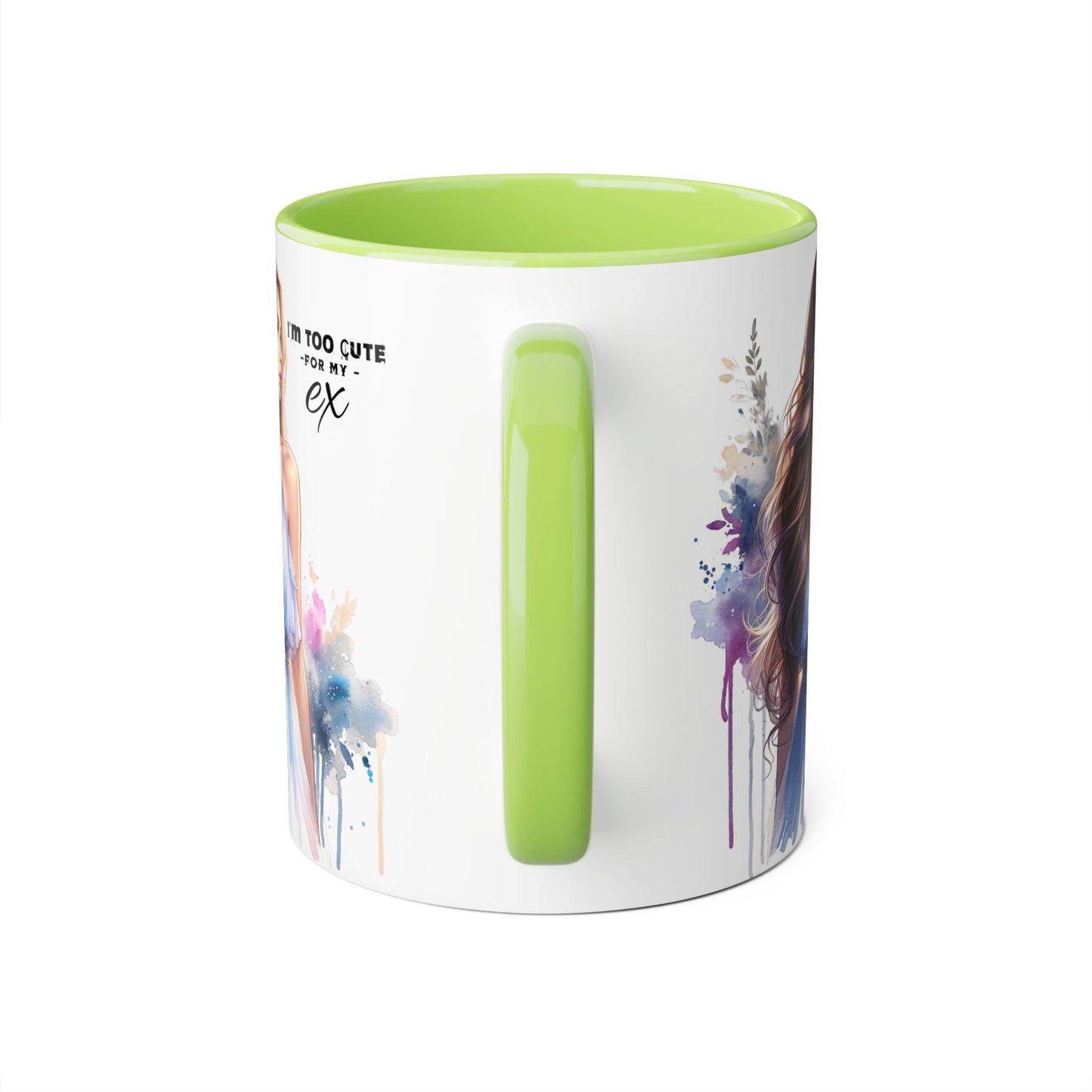 I'm Too Cute For My Ex Stylish Accent Mug, I'm Too Cute for My Ex Gift, Cute Coffee Cups, Artistic Mugs for Her, Birthday or Friendship Gift