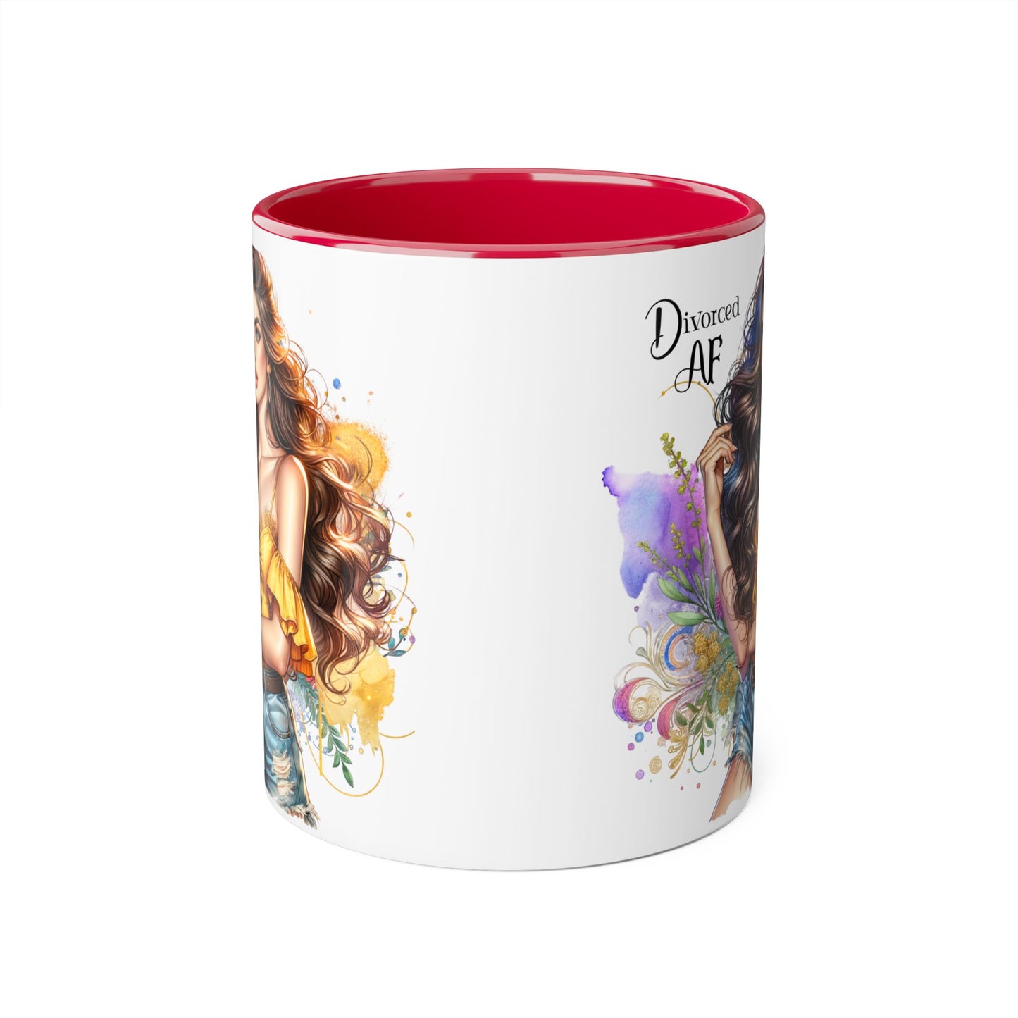 Divorced AF Accent Mug – Perfect for Coffee Lovers, Gift for Divorce Celebration, Sassy Mug, Unique Coffee Cup, Empowering Drinkware