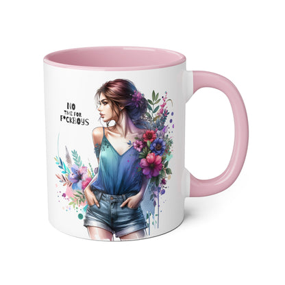 Funny Accent Mug - No Time For F*boys 11oz