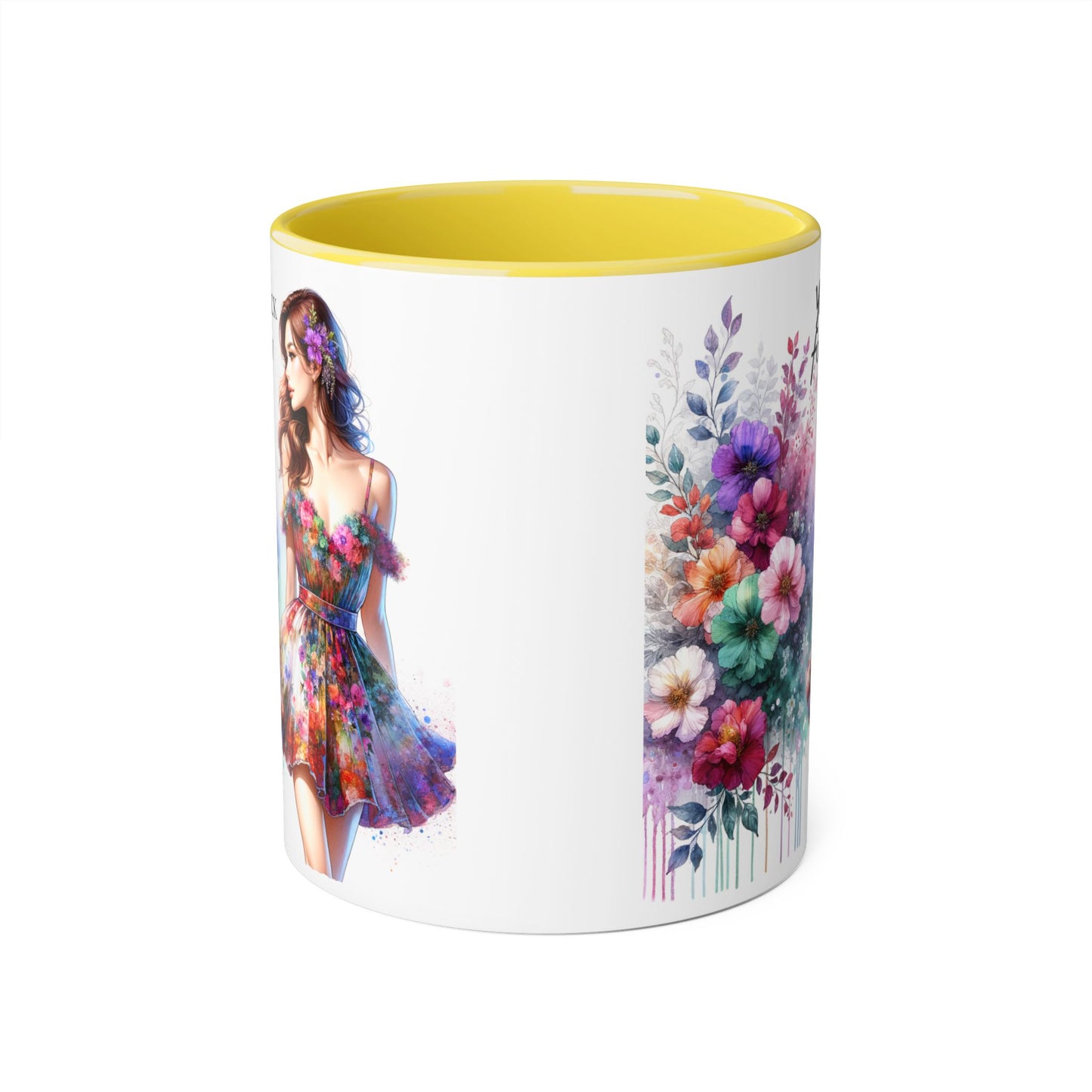 Yuck Fou Floral Accent Mug, 11oz Coffee Cup, Colorful Gift for Her, Art-Inspired Tea Mug, Unique Ceramic Drinkware, Birthday, Mother's Day, [...]