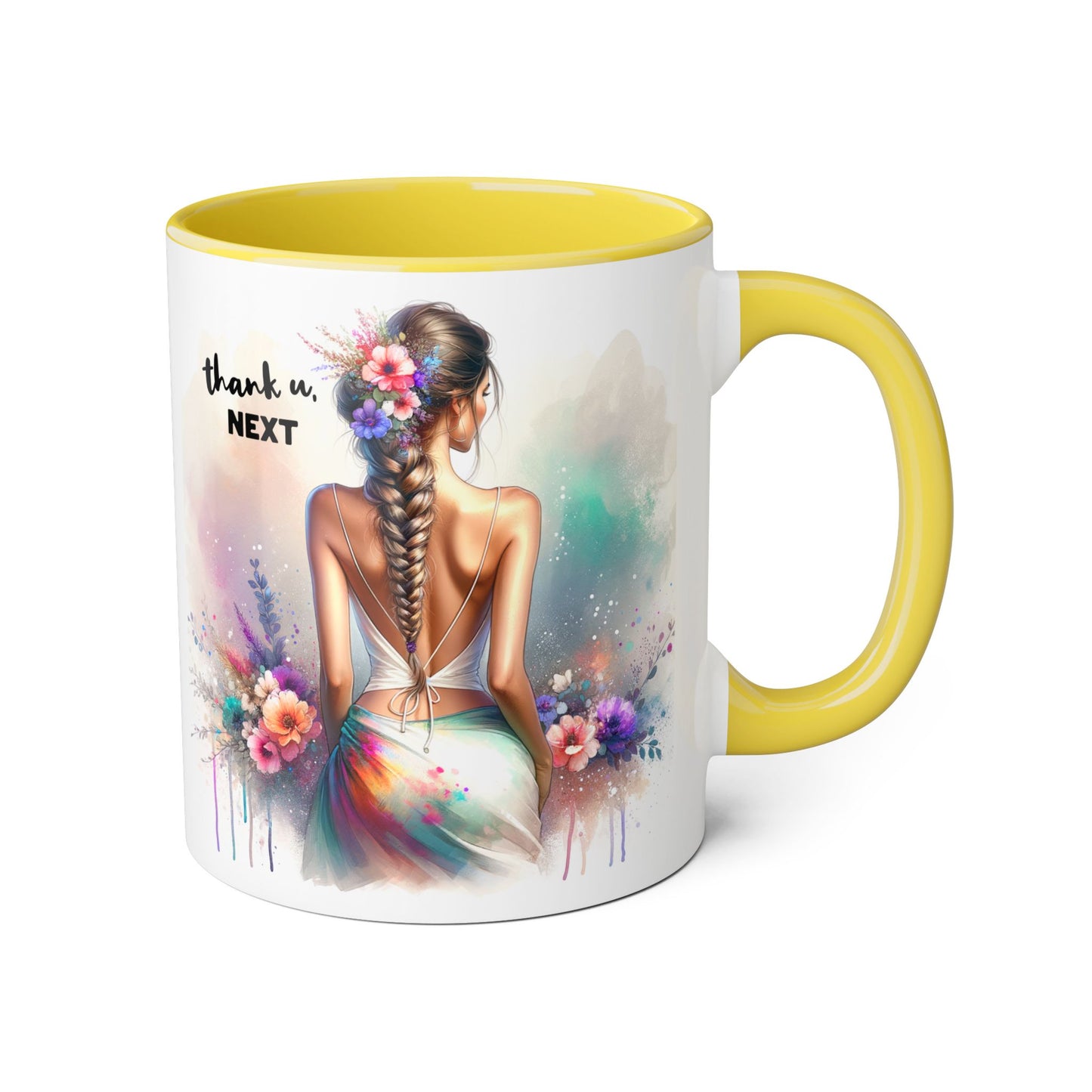 Thank U, Next Floral Thank You Accent Mug, Colorful Coffee Cup for Gifts, Inspirational Drinkware for Friends, Birthday, Teacher Appreciation, [...]