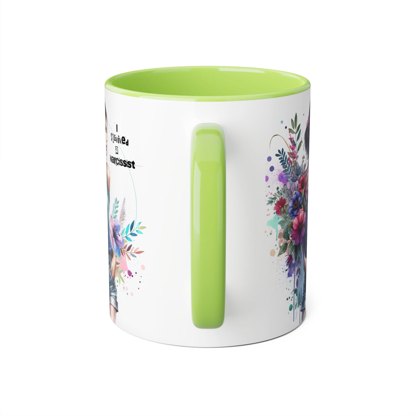 Floral Art Accent Mug - Stay Wild & Nameless, Bohemian Coffee Cup, Floral Gift for Her, Unique Home Decor, Mug for Tea Lovers