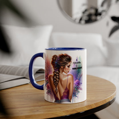 Artistic Accent Mug, Beautiful Coffee Cup, Unique Gift Idea, Home Décor, Self-Love Reminder, Floral Art Mug, Motivational Tea Cup