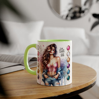 I Am My Own Happily Ever After  Accent Mug - 11oz Artist Coffee Cup for Creative Souls