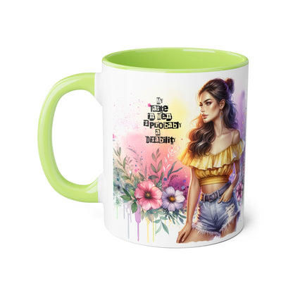 Funny Accent Mug - My Taste in Men is Probably a Disability Humor 11oz Cup