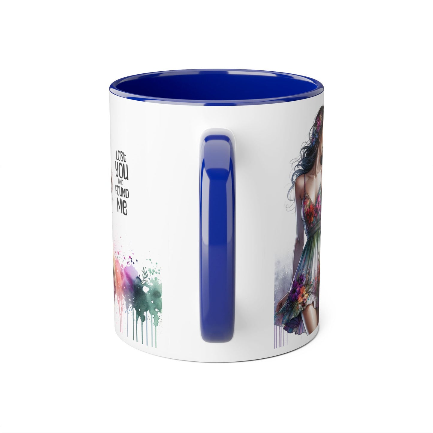 Lost You and Found Me Floral Dreamer Accent Mug | Colorful Coffee Cup | Inspirational Gift for Her | Artistic Drinkware | Perfect for Holidays & Celebrations