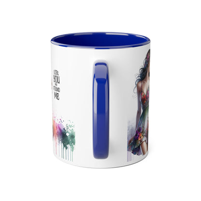 Lost You and Found Me Floral Dreamer Accent Mug | Colorful Coffee Cup | Inspirational Gift for Her | Artistic Drinkware | Perfect for Holidays & Celebrations