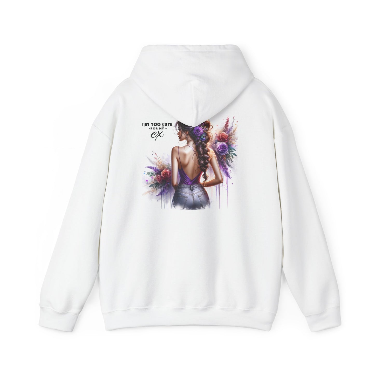 I'm Too Cute For My Ex Artistic Unisex Hoodie with Floral Design, Cozy Streetwear, Perfect Gift for Her, Casual Style for Warmth, Ideal for Everyday Wear, [...]