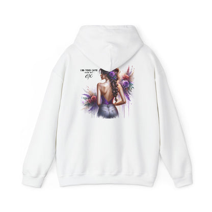 I'm Too Cute For My Ex Artistic Unisex Hoodie with Floral Design, Cozy Streetwear, Perfect Gift for Her, Casual Style for Warmth, Ideal for Everyday Wear, [...]