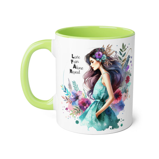 Boho Floral Accent Mug with Inspirational Quote, Perfect Gift for Tea Lovers, Home Decor, Stylish Coffee Cup, Cute Kitchenware