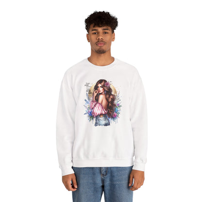 I Don't Make Mistakes, I Just Date Them Boho Chic Crewneck Sweatshirt, Cozy Gift for Her, Fashionable Layering Piece, Art-Inspired Apparel, Perfect for Special Occasions