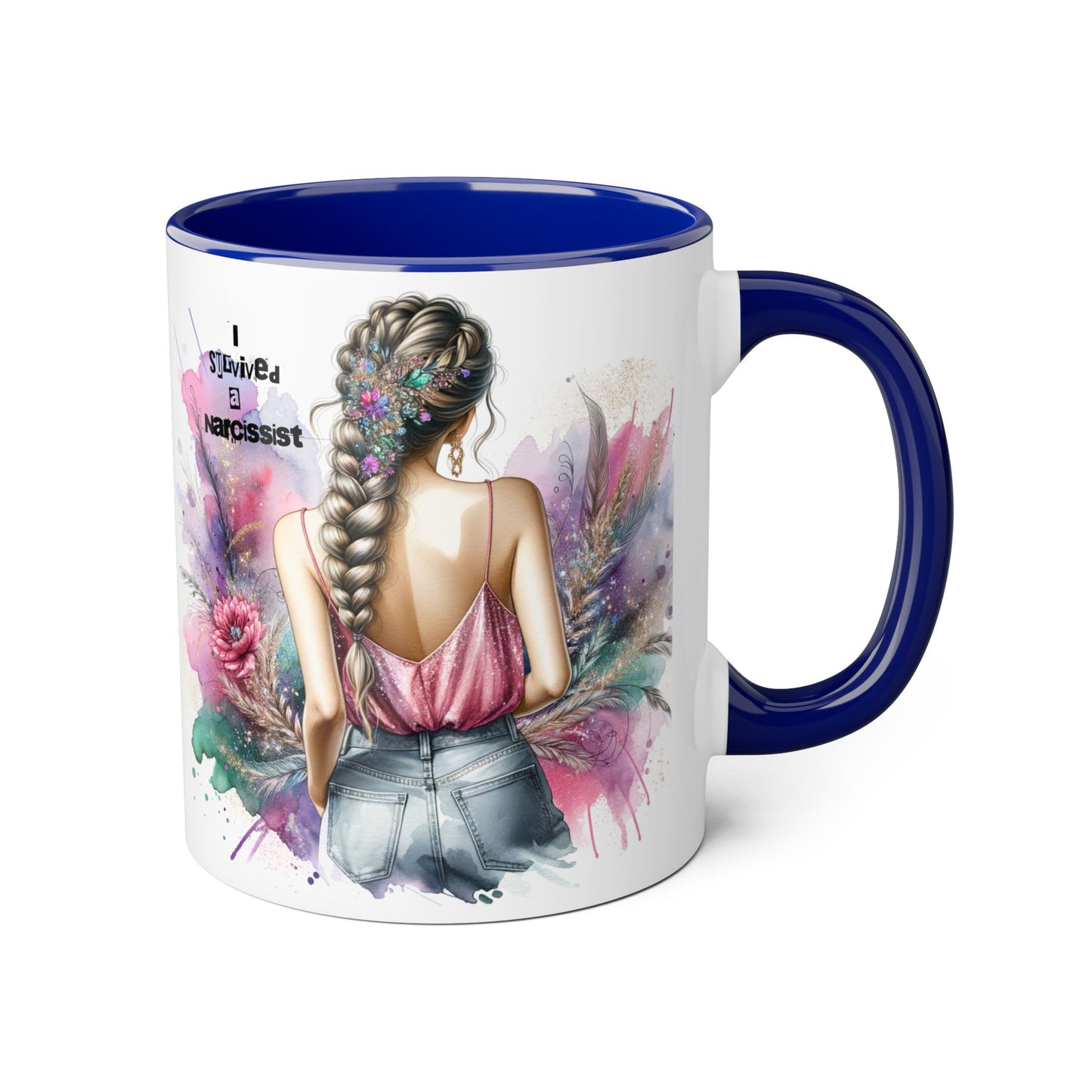Artistic Narcissist Mug - 11oz Coffee Cup, Unique Gift, Inspirational Quote, Floral Design, Perfect for Friends & Family