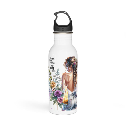 Floral Stainless Steel Water Bottle - "I Don't Make Mistakes, I Date Them" Quote, Eco-Friendly Drinkware, Summer Hydration, Gift for [...]