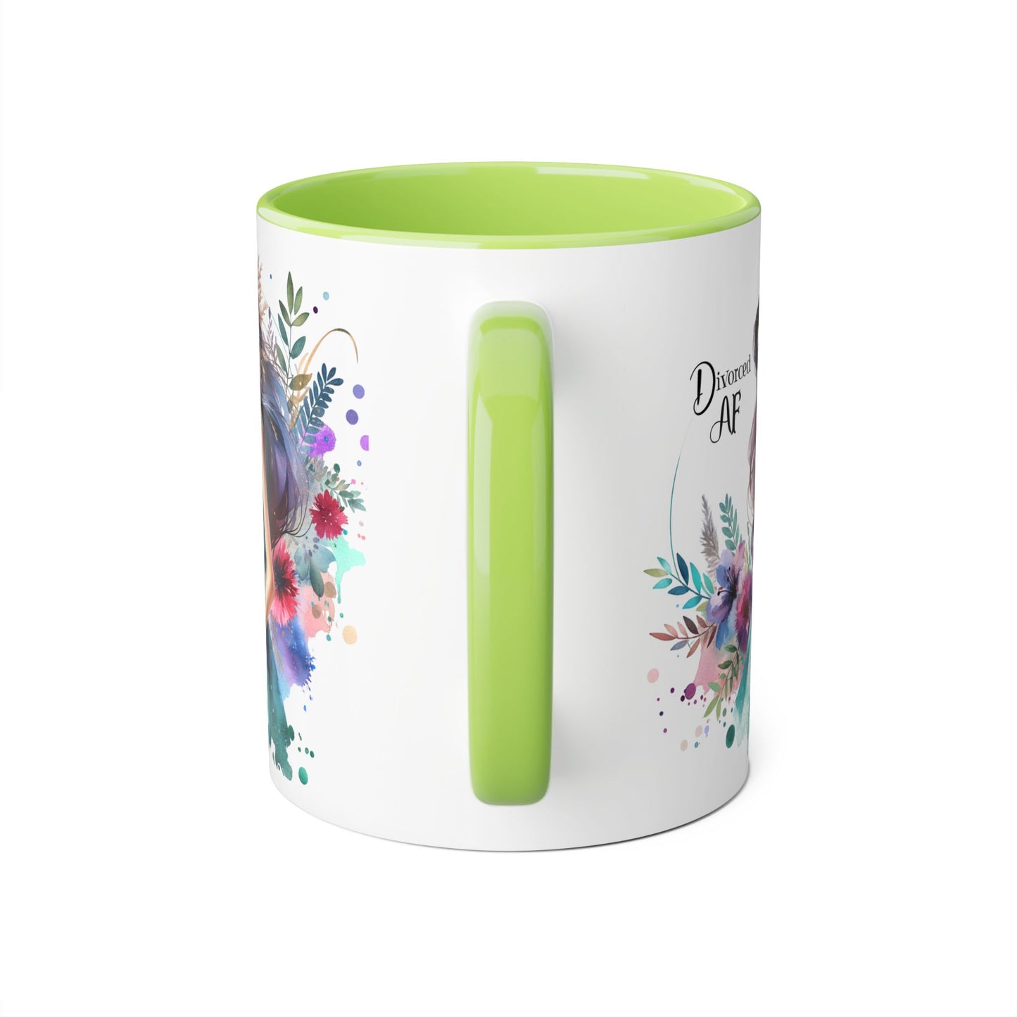 Divorced AF Accent Mug - Inspirational Coffee Cup, Unique Gift for Newly Divorced, Motivational Drinkware, Self-Care Mug