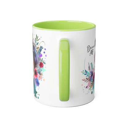 Divorced AF Accent Mug - Inspirational Coffee Cup, Unique Gift for Newly Divorced, Motivational Drinkware, Self-Care Mug