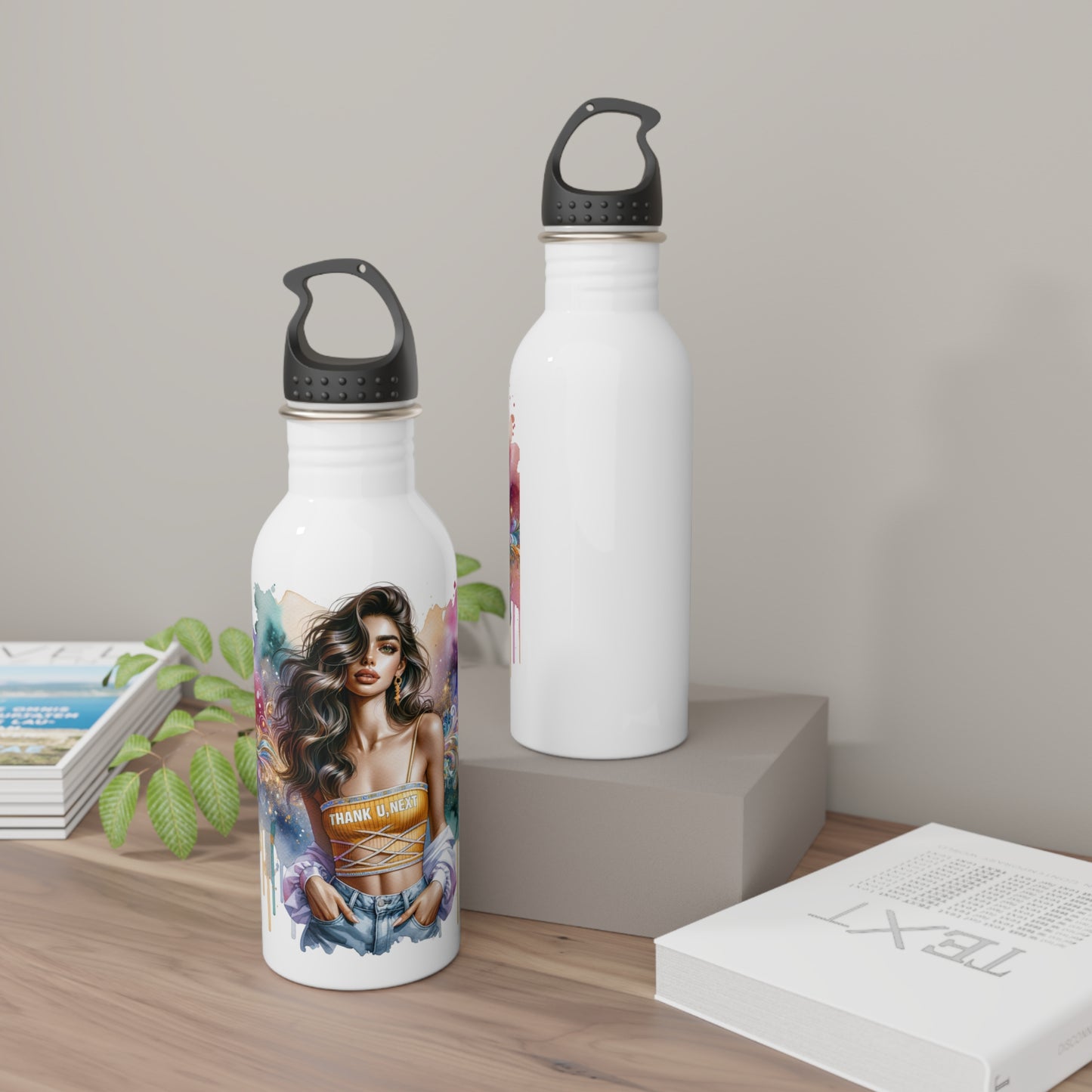Thank U, Next Vibrant Stainless Steel Water Bottle with Artistic Design, Motivational Fitness Gift, Eco-Friendly Hydration, Gym Accessory, Summer [...]