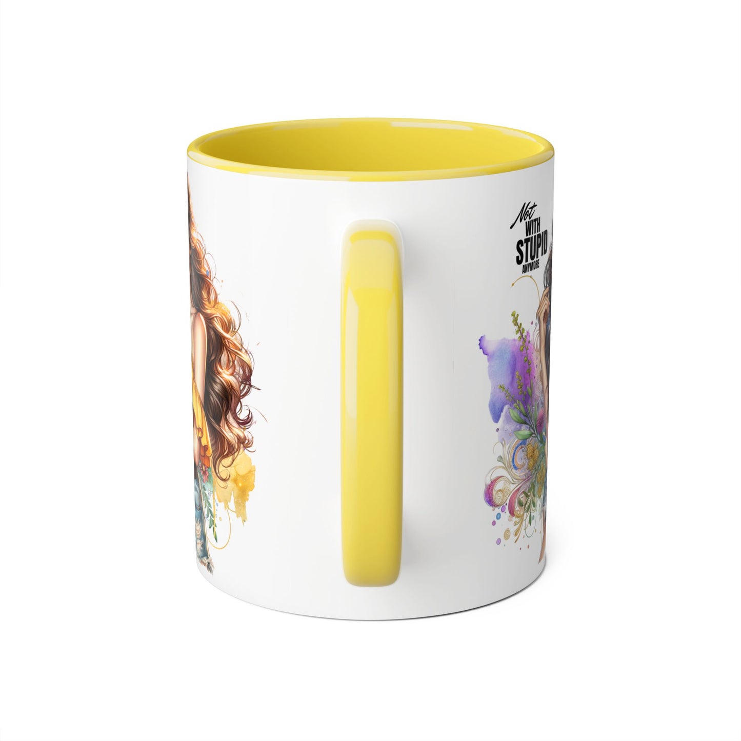 Not With Stupid Anymore Humoristic 11oz Accent Mug