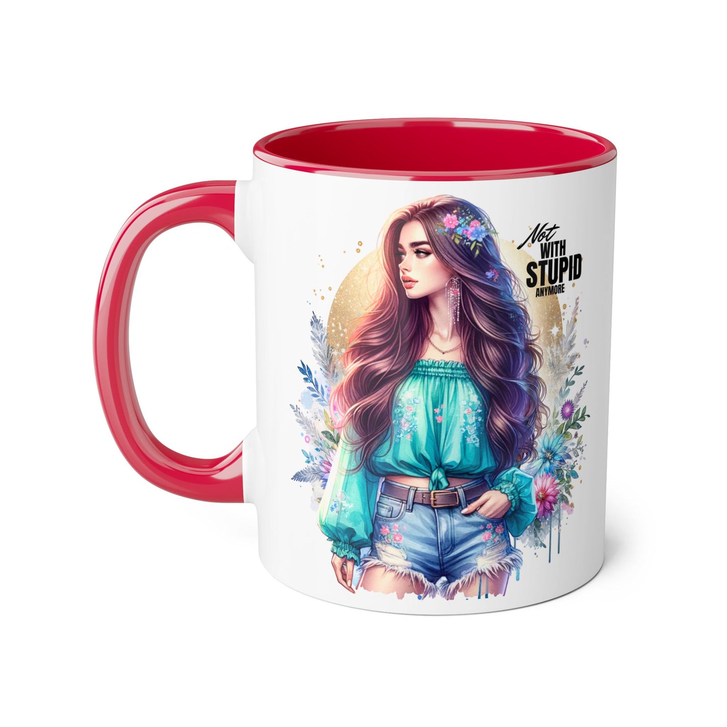 Mug - Not With Stupid Anymore Humoristic 11oz Accent Mug