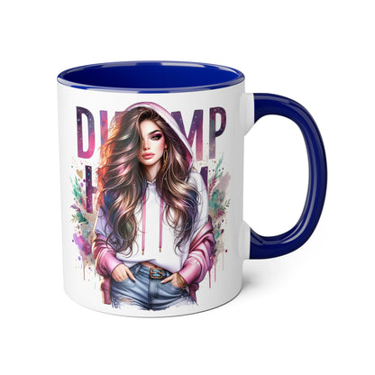 Colorful Dump Hair Mug | Trendy Coffee Cup, Unique Gift for Her, Inspirational Art, Fun Drinkware, Coffee Lovers