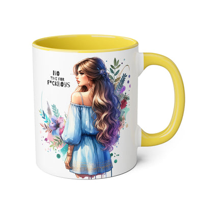 Funny Accent Mug - No Time For F*boys 11oz