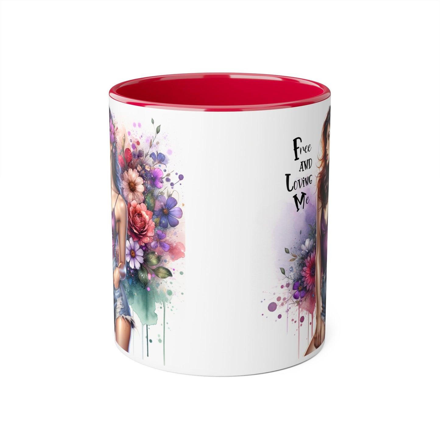 Free and Loving Me Bohemian Accent Mug, Floral Coffee Cup, Inspirational Gift for Her, Free and Loving Me Design, Unique Home Decor, Birthday, Special [...]