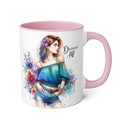 Divorced AF Accent Mug