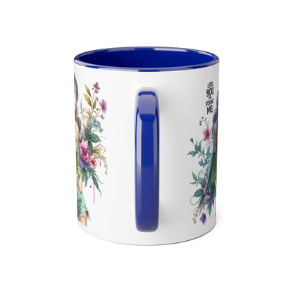 Lost You and Found Me Whimsical Floral Accent Mug for Nature Lovers, Unique Gift for Friends, Home Décor, Coffee Tea Drinkware, Thoughtful Gift Idea