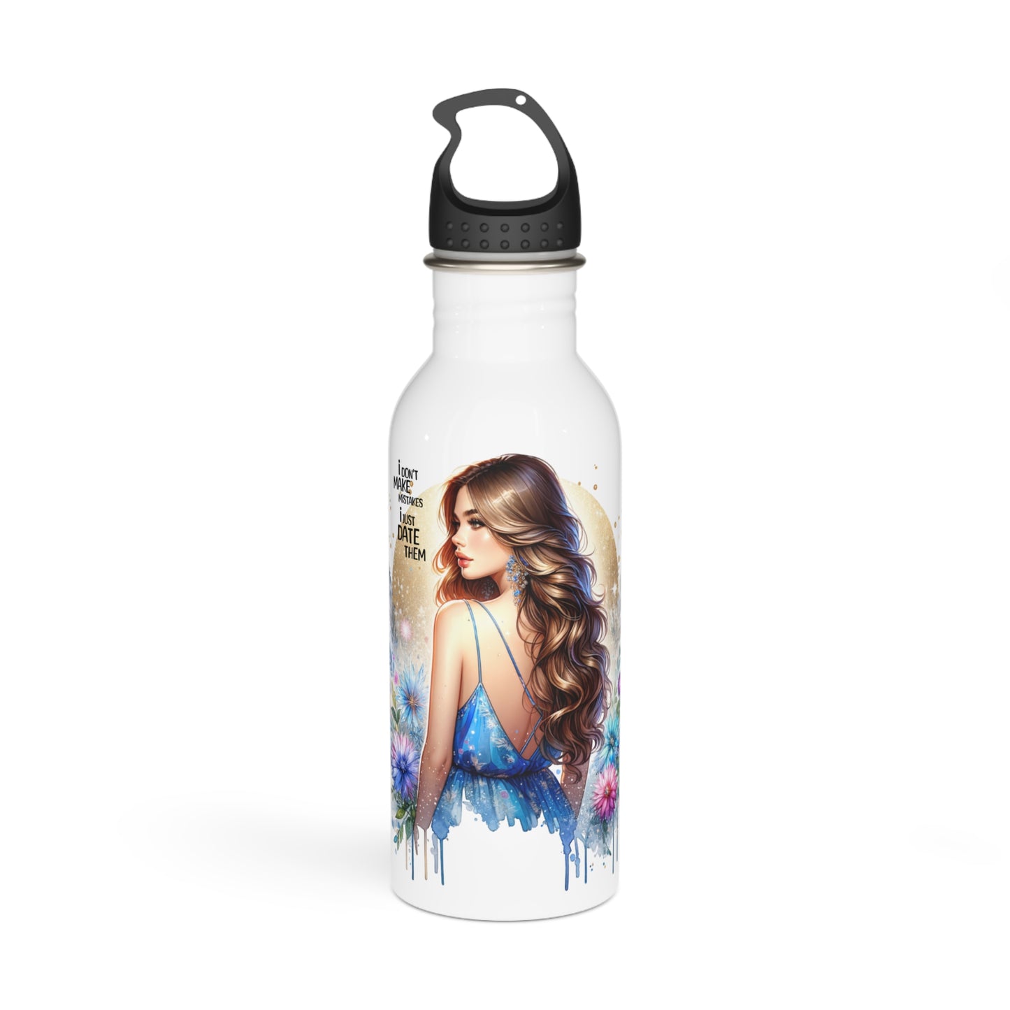 I Don't Make Mistakes, I Date Them Stylish Stainless Steel Water Bottle with Floral Design, Elevated Gift, Outdoor Hydration, Motivational Water Bottle, Unique Travel [...]