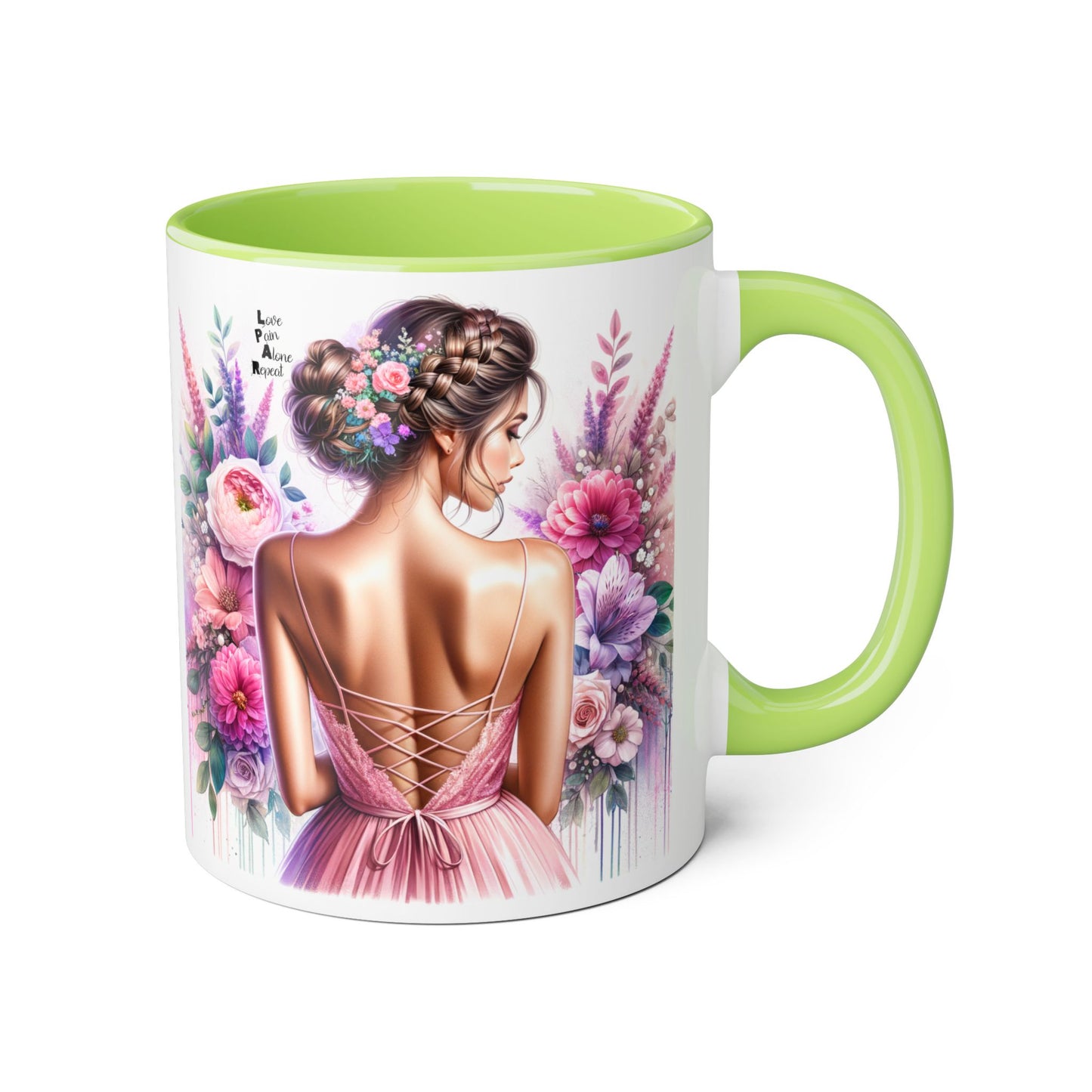 Floral Elegance Mug - Inspirational Coffee Cup, Gift for Her, Wedding Favor, Valentine's Day, Home Decor
