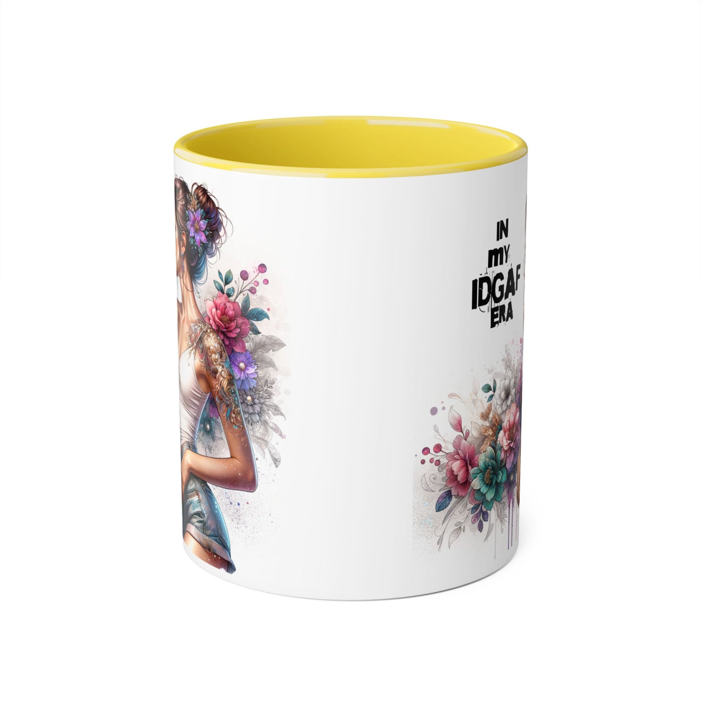 In My IDGAF Era Accent Mug - Black Ceramic Tea/Coffee Cup, Personalized Gift for Her, Quirky Home Decor, Unique Birthday Present, [...]