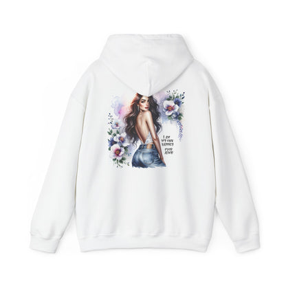 I Am My Own Happily Ever After Floral Graphic Hoodie with Inspiring Quote, Cozy Unisex Sweatshirt