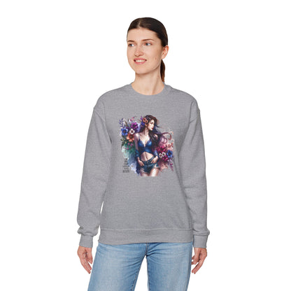I Am My Own Happily Ever After  Floral Goddess Sweatshirt | Cozy Unisex Crewneck | Perfect Gift for Fall/Winter, Artistic Apparel, Wall Art Sweatshirt, Everyday Wear