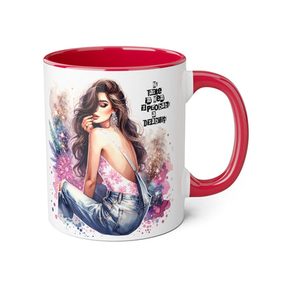 Funny Accent Mug - My Taste in Men is Probably a Disability Humor 11oz Cup