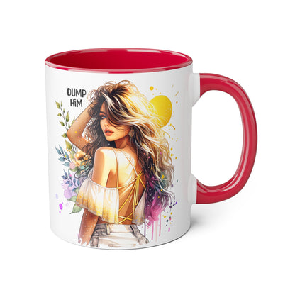Empowerment Accent Mugs, 11oz - Inspirational Coffee Cup for Strong Women, Self-Love Gift, Motivational Mug