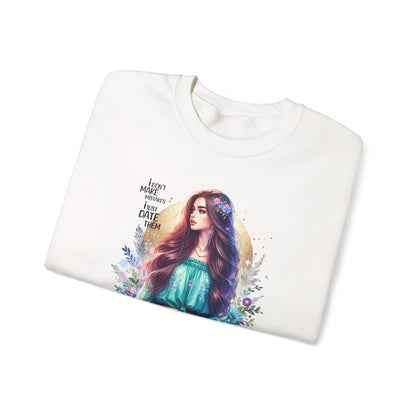 I Don`t  Make Mistakes, I Just Date Them Colorful Bohemian Crewneck Sweatshirt, Cozy Apparel, Unique Gift, Casual Wear, Inspirational Fashion, Artist Design
