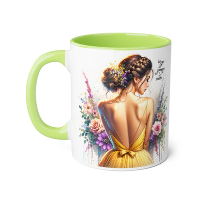 Money Can't Buy Happiness But It Can Buy Divorce Humoristic Elegant Floral Accent Mug, Gift for Her, Coffee Lover, Inspirational Coffee Cup, Birthday Gift Idea, Unique Home Decor